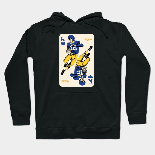 Los Angeles Rams King of Hearts Hoodie by Rad Love